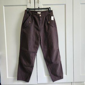 Mom-Fit Twill Cotton Trouser